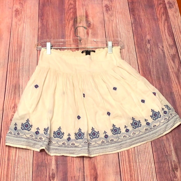 Lucky Brand Mini skirt boho embroidery 100 percents cotton - Picture 8 of 8